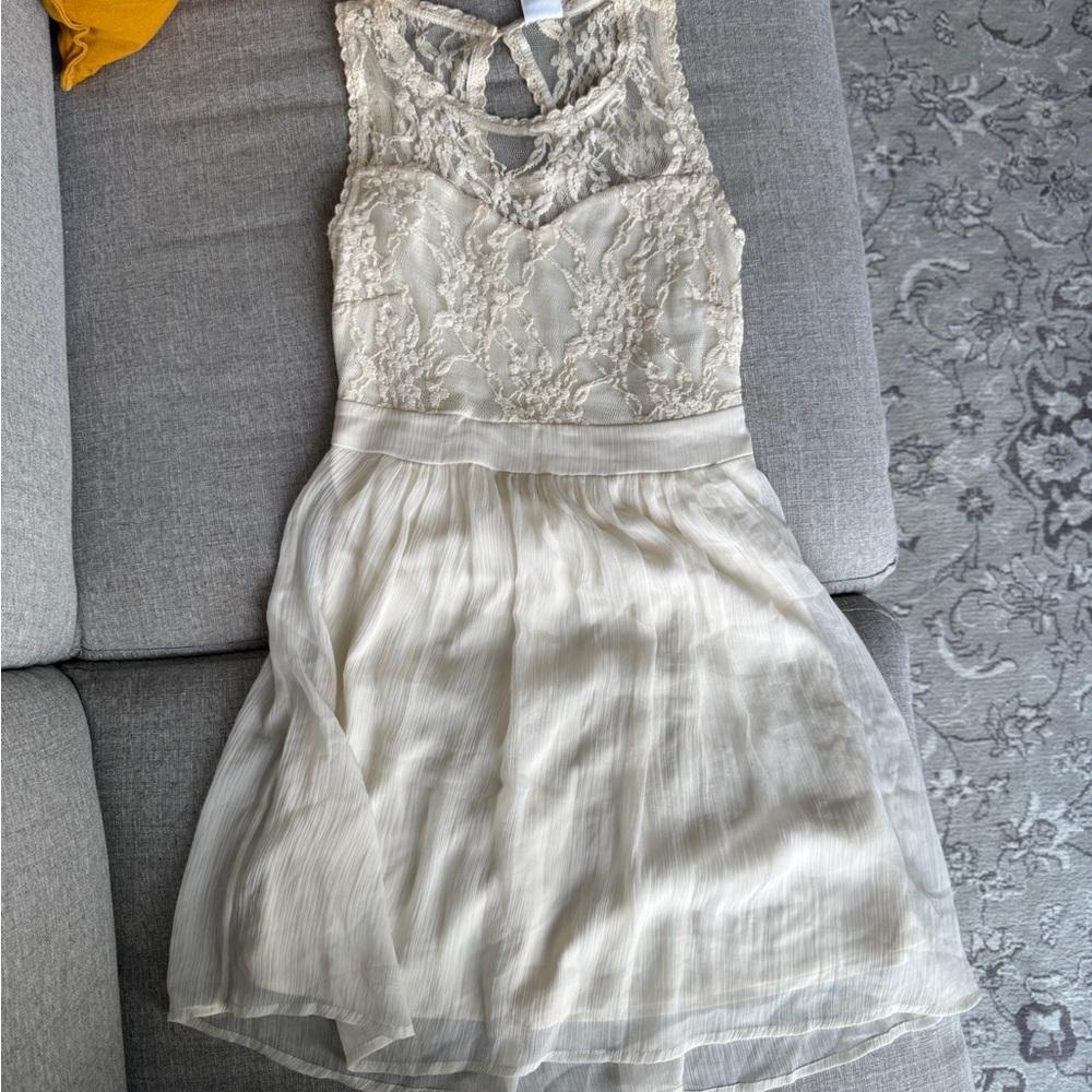Vero Moda Cream Lace Mini Dress